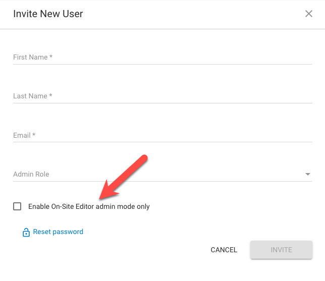 In-Context Editor Admin Only