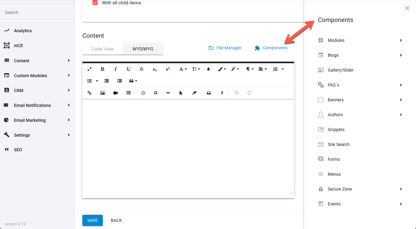 Accessing Component Manager