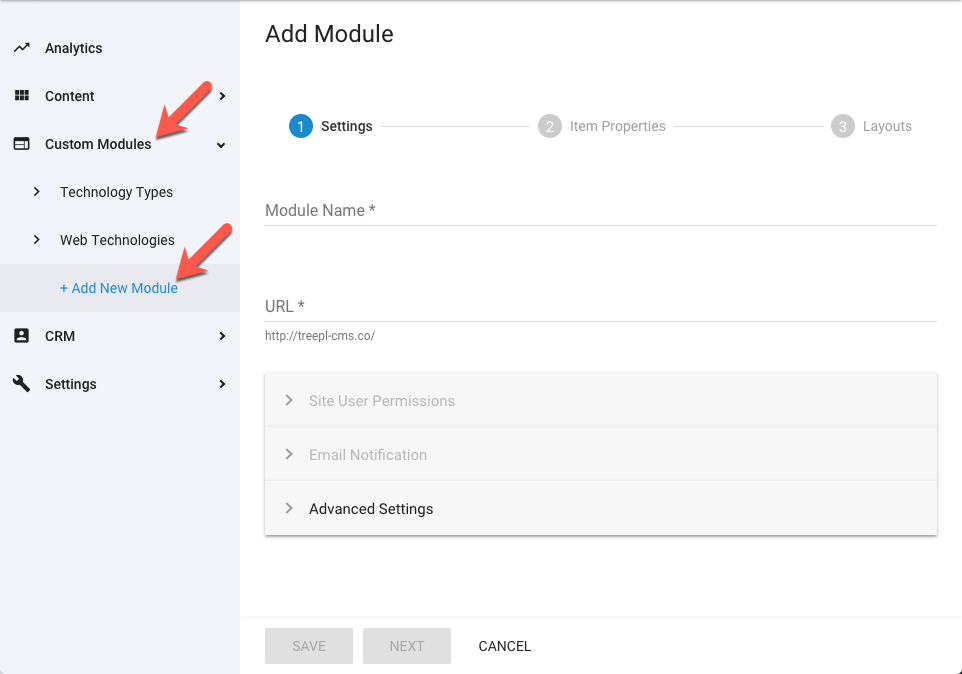 Custom Modules - Create