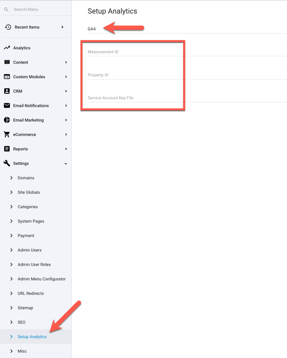 Set up Analytics in WebinOne