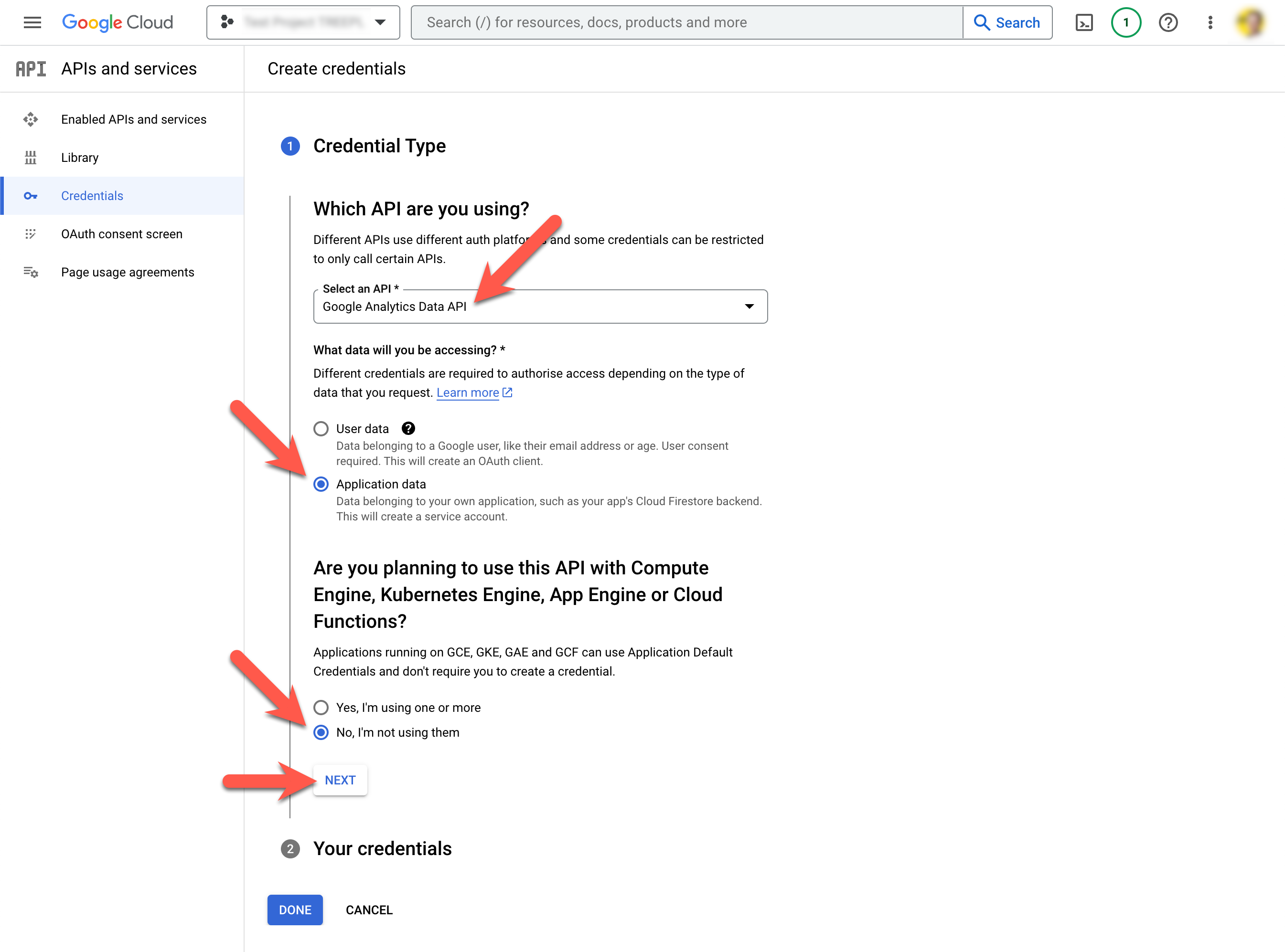 Create Service Account