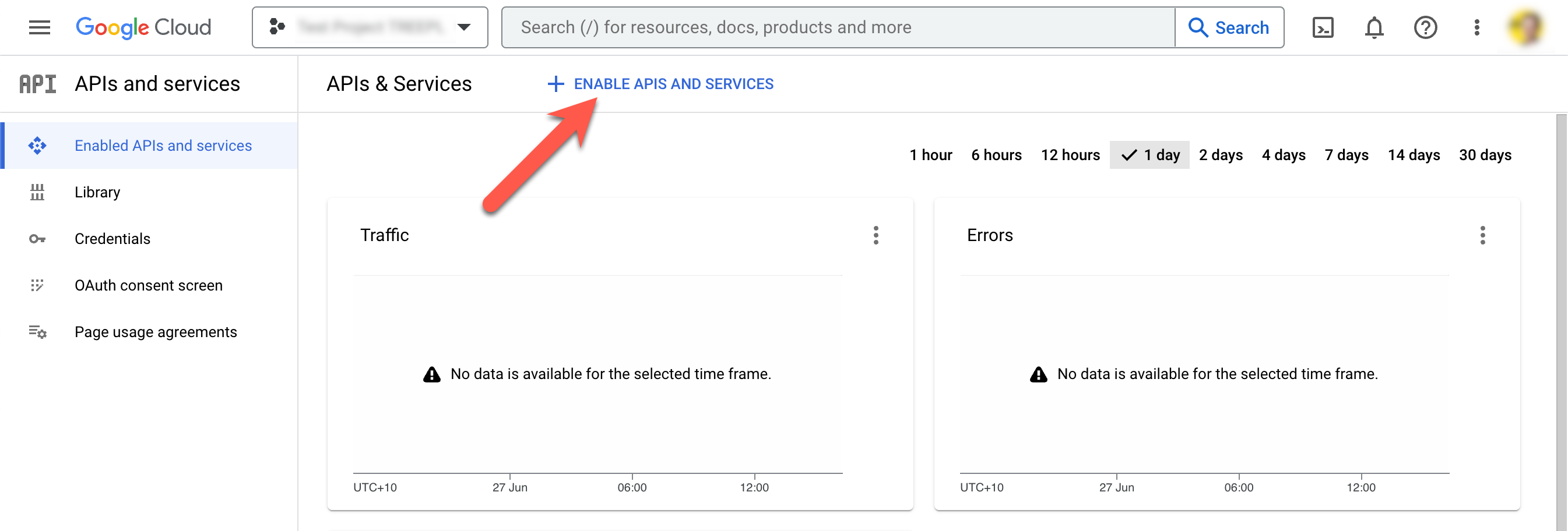 Enable APIs and Services