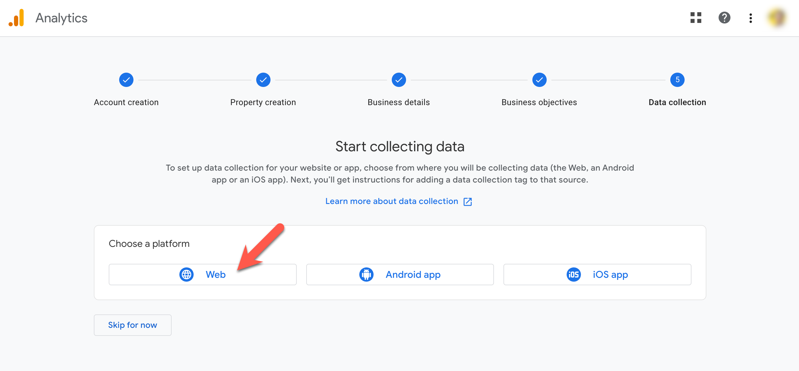 Set up Analytics property