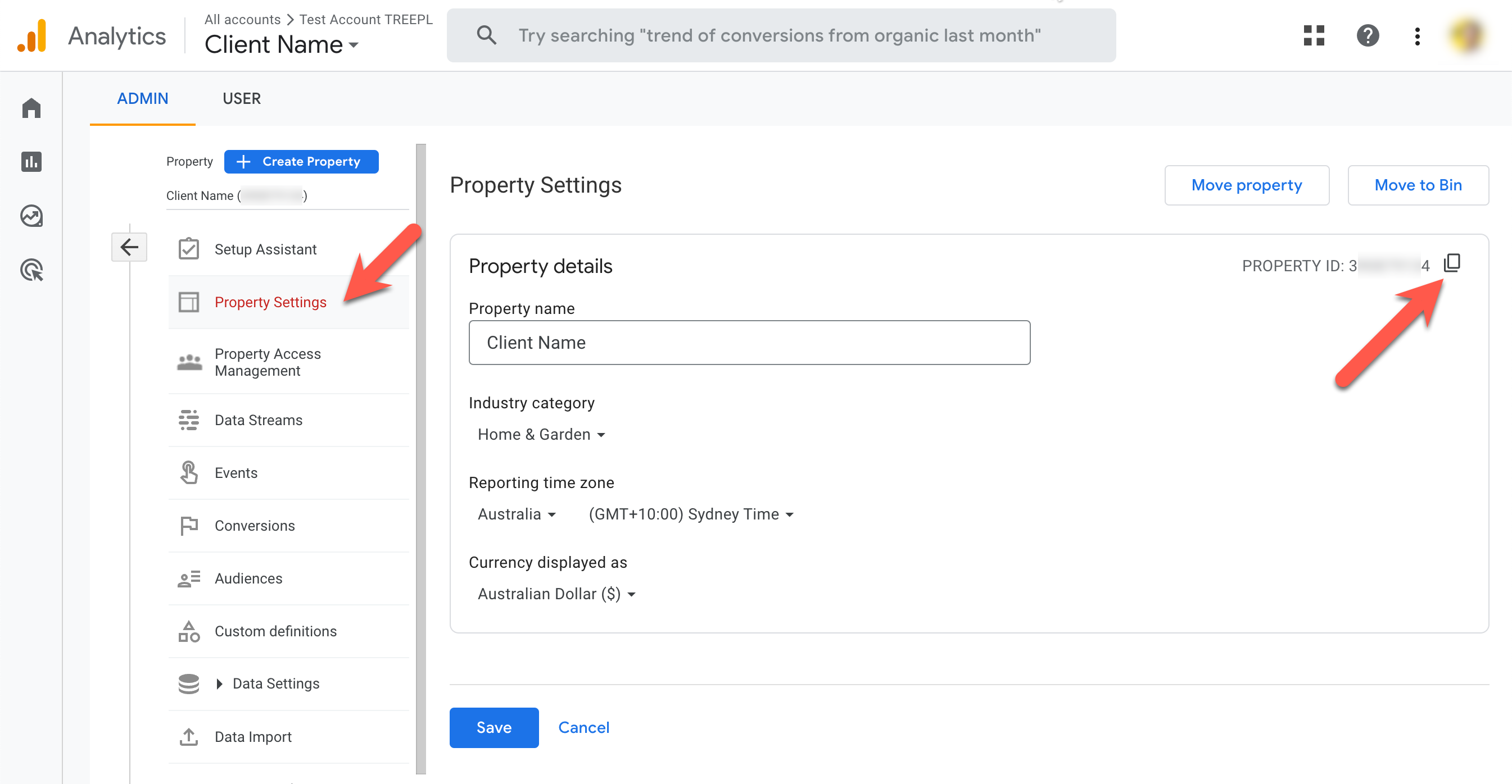 Set up Analytics property