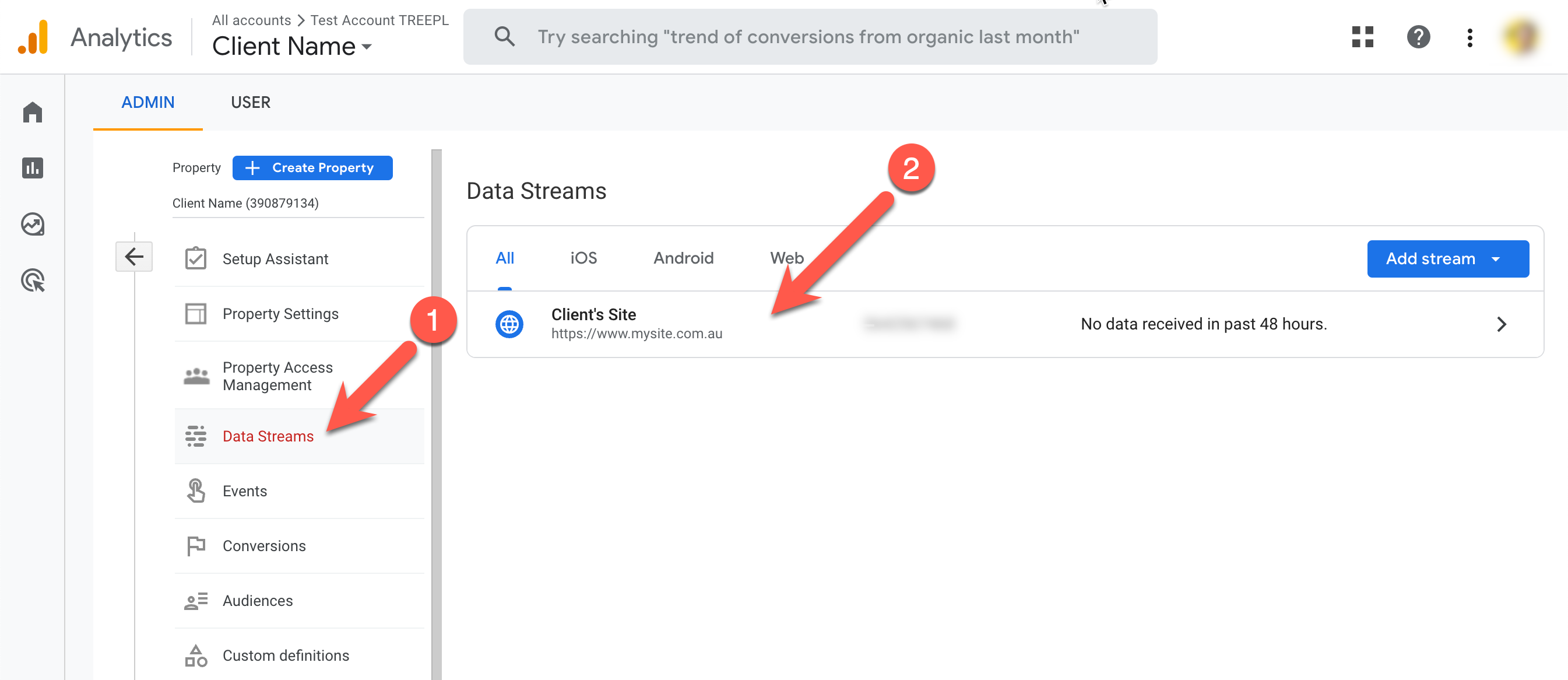 Set up Analytics property