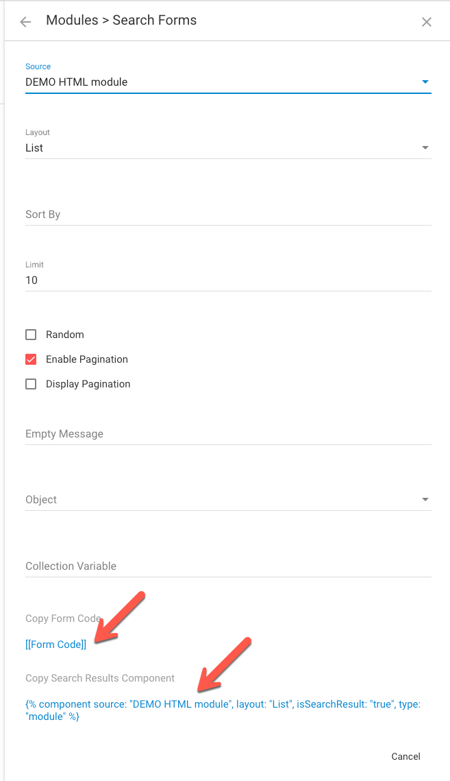 Component Manager - Module Search