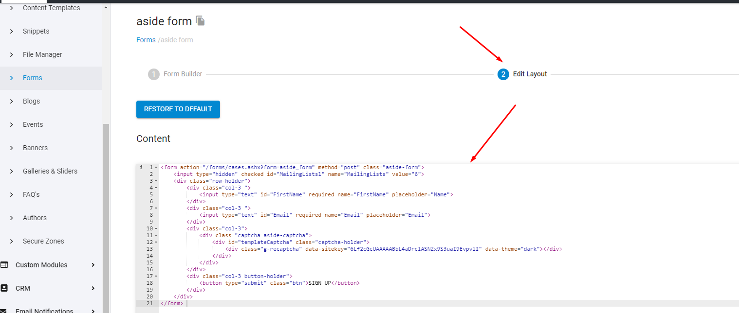 Adjusting Form layout
