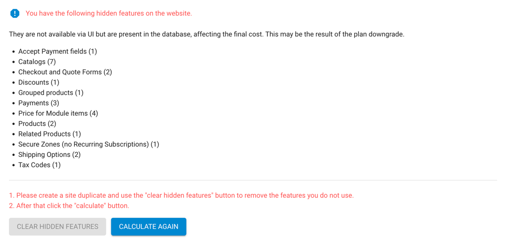 New Pricing Calculator - Hidden Features Detected
