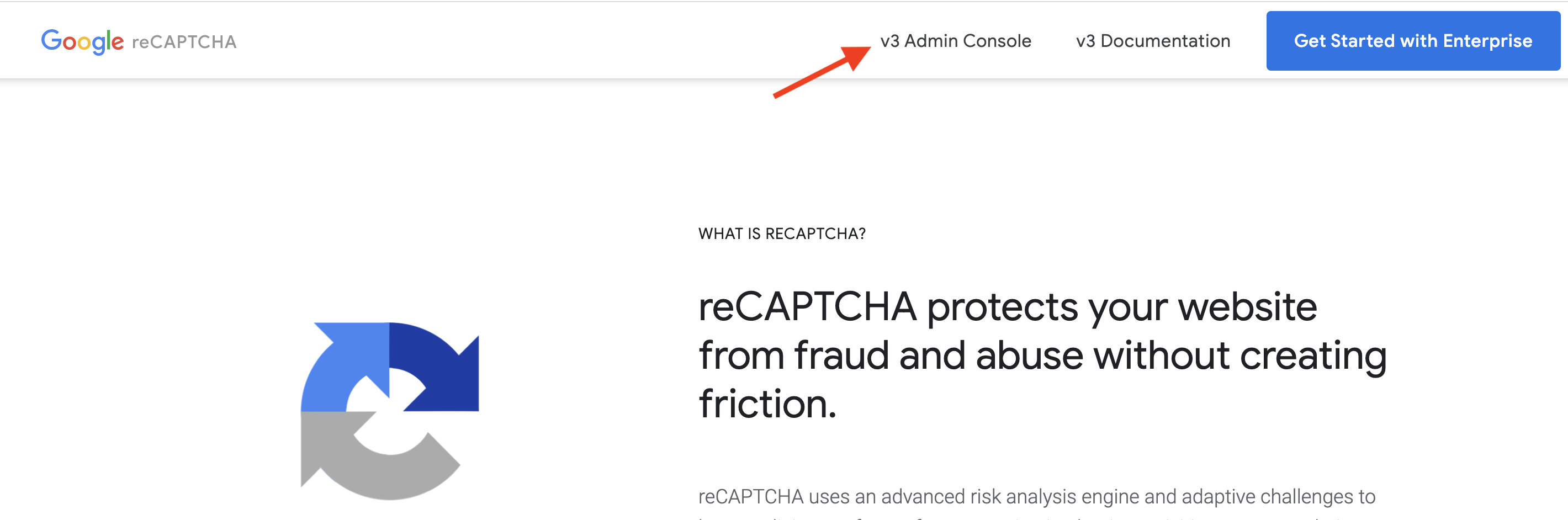 Register for Google reCAPTCHA